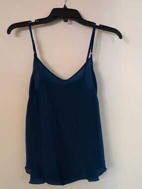 Wilfred Cobalt Silk-Blend V-Neck Camisole